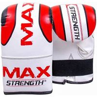 Max Strength Pro Bag Mitts Gants de boxe MMA UFC Muay Thai Training Rouge Blanc Grappling Punch