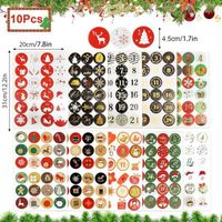 Stickers Chiffres Calendrier De L'avent Lot D'autocollants De Compte à Rebours De Noël Avec Des Chiffres De 1 à Stickers Numero Noel