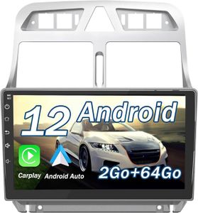 INSTALLATION AUTORADIO 2Go + 64Go Autoradio Android 12 pour Peugeot 307 3