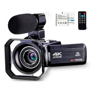 CAMÉSCOPE NUMÉRIQUE Microphone à objectif-Caméra vidéo Ultra HD 4K, 30