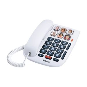 Téléphone fixe SHOT CASE - Alcatel TMax 10 Blanc Téléphone Filair