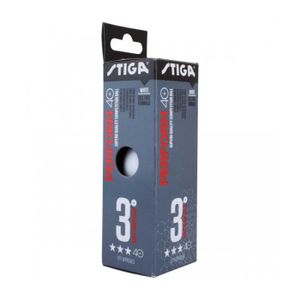 Stiga Lot de 2 balles en Plastique Perform Blanc 3 x 40 cm