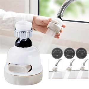 Economie DEau Embout De Filtre,T/ête De Robinet De Cuisine Mobile 360 Degr/és,3 Modes R/églable Douche T/ête Filtre Pulv/érisateur Pour Cuisine Salle De Bain Blanc