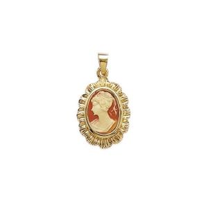 Pendentif Camée Vintage Argent 925 Plaqué Or Avec Pâte Turquoise - Bijou Unique