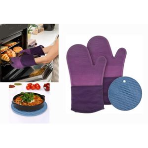 Jaune et orange Tous les types de nourriture Ustensiles de cuisine Mitaines de four et porte-casseroles Ensembles de gants de four de cuisine r/ésistants /à la chaleur Manique pour la cuisson du gril