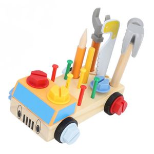 ASSEMBLAGE CONSTRUCTION Mothinessto trousse à outils de construction éducative Ensemble d'outils en bois pour enfants, jeux d'activite Tableau d'outils 1
