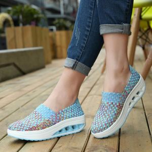 Baskets de sport compensées en cristal pour femmes - jiaodezmc - Noir -  Lacets - Synthétique