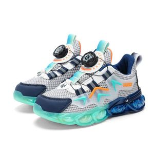 BASKET WYD™ Nouvelles baskets pour enfants d'été, chaussures de sport respirantes pour garçons avec boucle pivotante - Bleu foncé