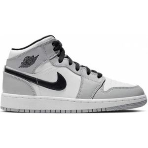 Basket Montantes En Cuir Air Jordan 1 Mid Light Smoke Grey