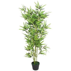 FLEUR ARTIFICIELLE VX - Plante artificielle avec pot Bambou 120 cm Vert