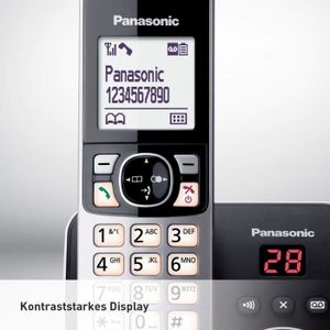 Téléphone fixe Panasonic KX-TG6822 Téléphones sans Fil Répondeur 
