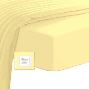 Pizuna Coton Peigné Drap Housse 90x200 cm Rose brumeuse, 100