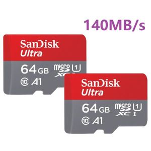 CARTE MÉMOIRE Lot de 2 Carte Mémoire Micro SDXC SanDisk Ultra 64