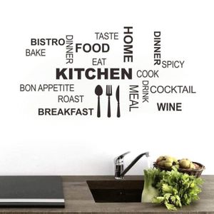 CHEF BON APPÉTIT 50cmX30cm AUTOCOLLANT STICKER MURAL MUR CAFE CUISINE RESTAURANT