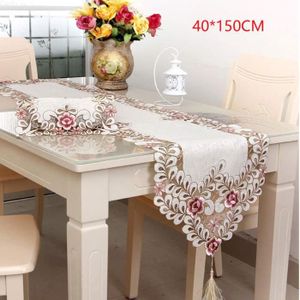 Broderie nappe été table coureur rose table napperons nappe napperons 40x90