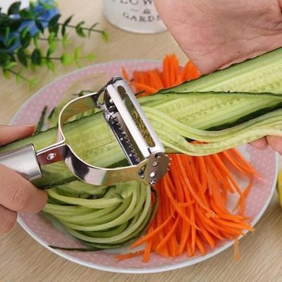 Econome,Éplucheur de légumes multifonction en acier inoxydable,2 pièces