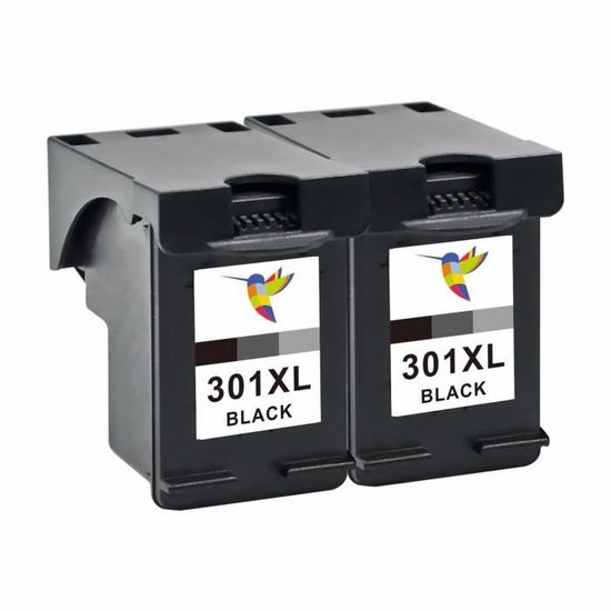 2 Cartouches Compatibles HP 301 XL (1 Noir + 1 Couleur) - Neuf Sous Emballage - Garantie 2 Ans