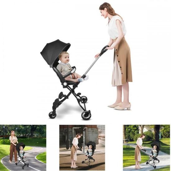 Poussette Canne Compacte-MENGDA-Avec panier,Moustiquaire,Habillage