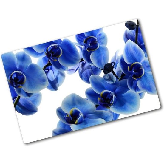 Planche à Découper Verre Trempé Décoration de Cusine 60x52 Fleurs