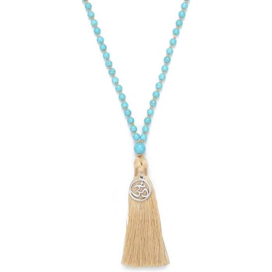 Collier Long Femme KELITCH - Perles De Cristal Et Coquillage, Style Bohème, Longueur 28-30 Pouces