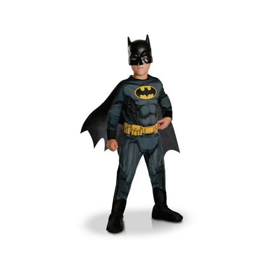 Déguisement classique Batman Justice League garçon - 9 à 10 ans - Licence Batman - Intérieur - Noir