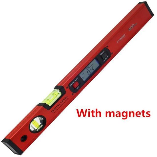Inclinomètre Numérique 2 En 1 Règle + Rapporteur D'Angle - Double Affichage LED, Chargement Type-C, Aimant Puissant - Précision 360° Pour Menuiserie & BTP