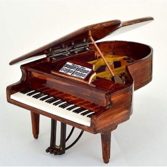 Boîte à musique de piano, modèle d'instrument de musique de fille de ballet de filature et de