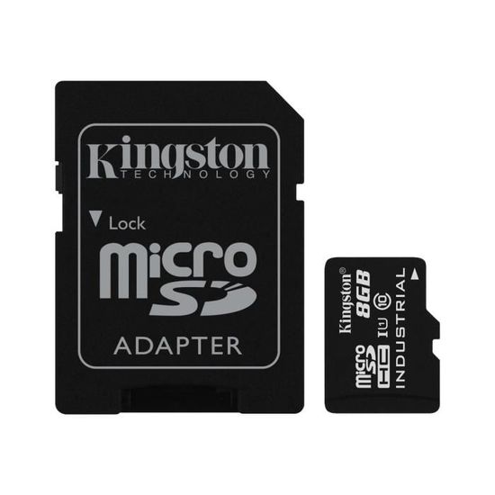 Carte Micro SDHC Industrial - KINGSTON - 8 Go - Classe 10/UHS-I