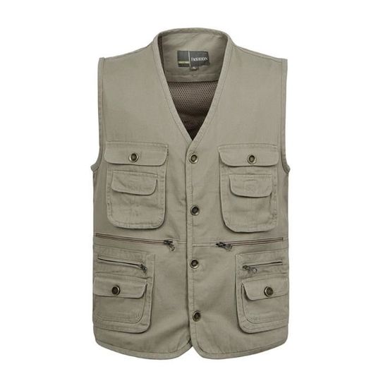 Gilet De Pêche YOUTHUP Homme - Multi-Poches Léger Respirant