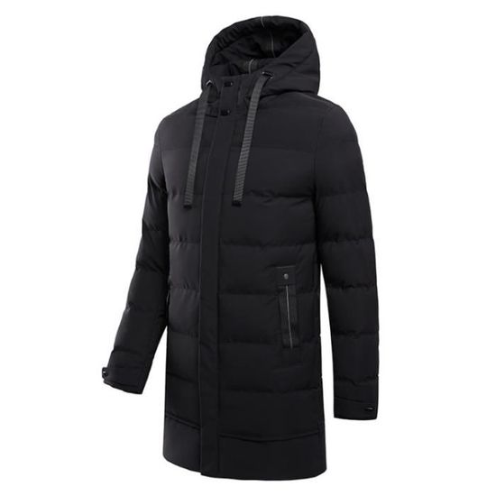 Doudoune homme nouvelle collection automne hiver en coton col a fourrure veste ouatee longue de couple Noir Noir Cdiscount Pret a Porter