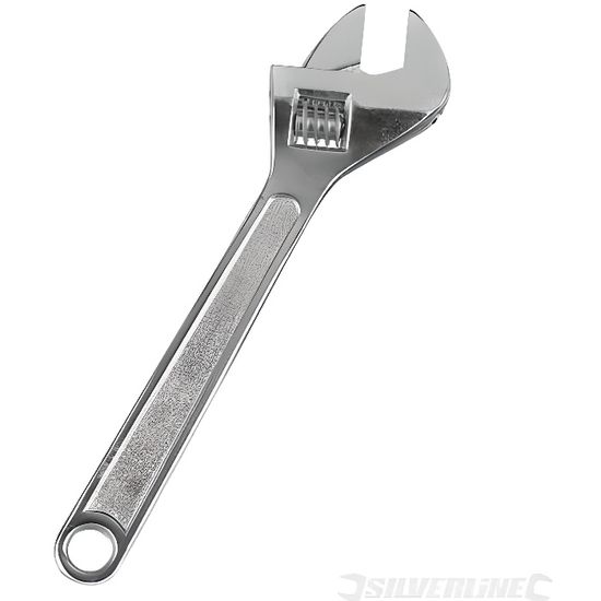 QWORK Clé à Molette 375 Mm - Clé Réglable Ouverture Maximale 48 Mm, Acier Manganèse Robuste