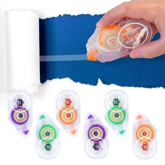 Kit De 6 Rouleaux Adhésifs Double Face Mignons - Idéal Pour Scrapbooking, Bricolage Et Projets Créatifs