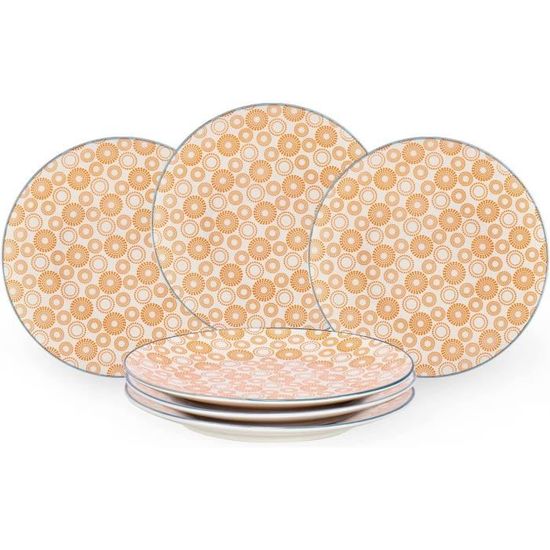 Assiettes à Dessert Porcelaine Blanche X 6 - D 20 Cm