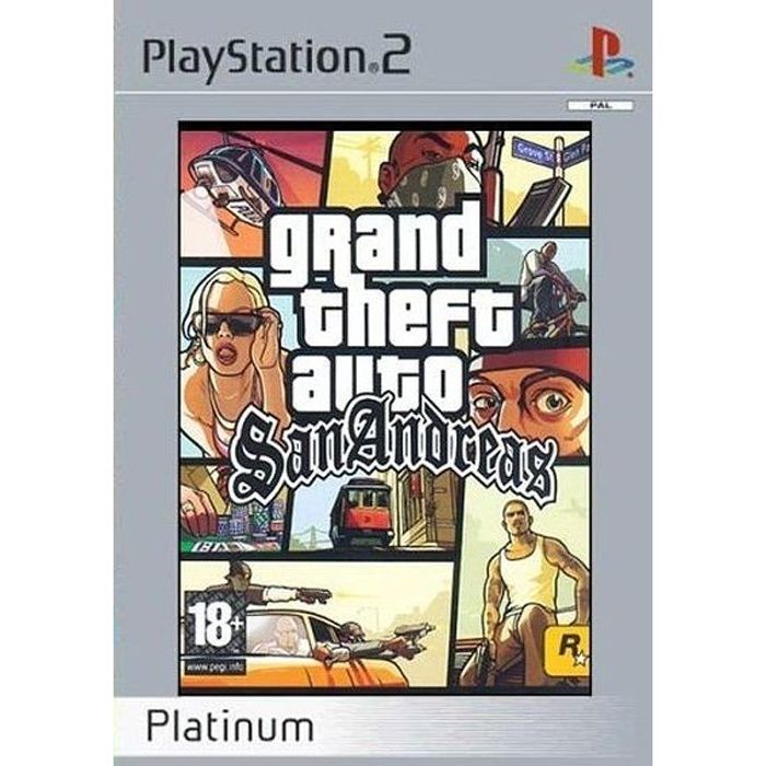 GTA Grand Theft Auto San Andreas Playstation 2 PS2 Platinum