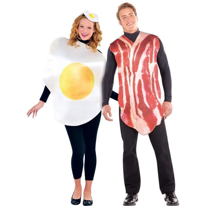 AMSCAN Costume Humour Bacon & Egg - Taille Standard