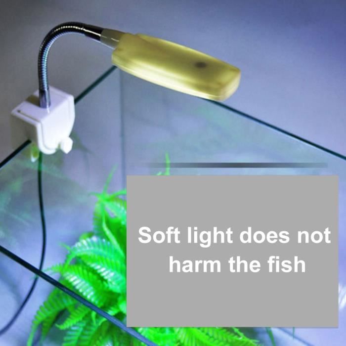 WIPES Lampe à pince LED pour aquarium lumière de plante d'eau accessoires d'éclairage d'aquarium EU Plug 110-240V