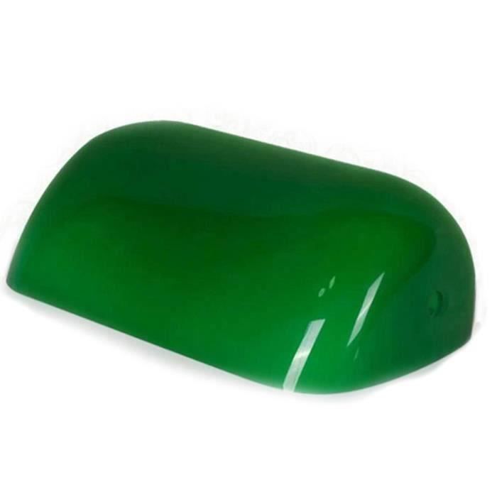 Verre de Couleur Verte Couvercle de la mpe Banquier- la mpe Banquier Abat-Jour en Verre Abat-Jour
