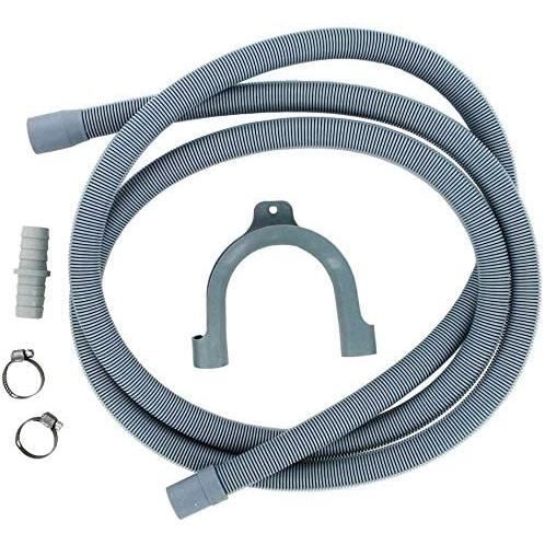 Utiz Kit d'extension de tuyau de vidange 2,5 m pour lave-linge, sèche-linge, lave-vaisselle