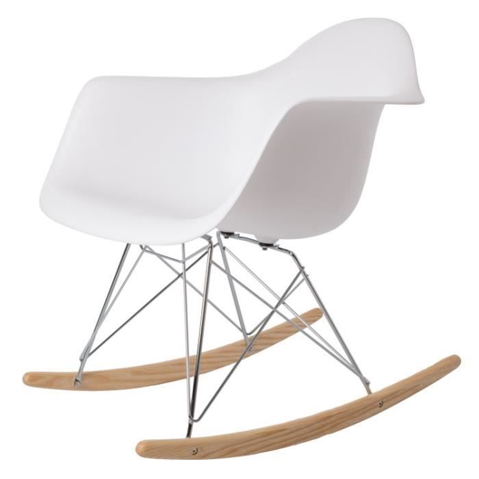 fauteuil à bascule RAR PP blanc