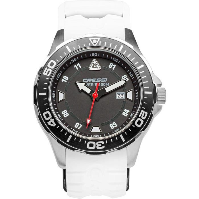 Cressi Manta Montre de Plongée Mixte avec Verre Minéral Étanche 100 m / 10 ATM