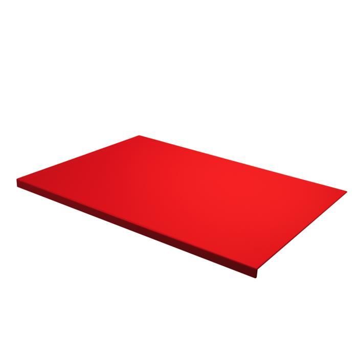 Eglooh - Urania - Sous main Bureau en Cuir Rouge Ferrari cm 70x50 - Structure en Acier et Coutures Artisanales - Made in Italy