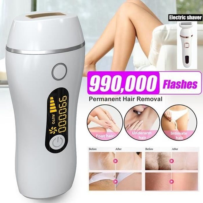 999,900 Flash Epilateur à Lumière Pulsée IPL Appareil d'Epilation Definitive Professionnel Prise EU