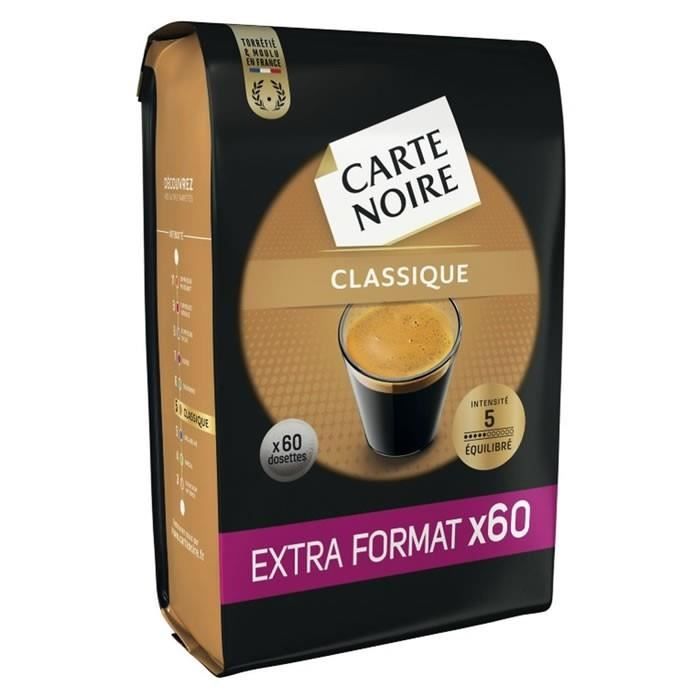 CARTE NOIRE Classique 60 Dosettes de café Compatible Senseo - 420 g
