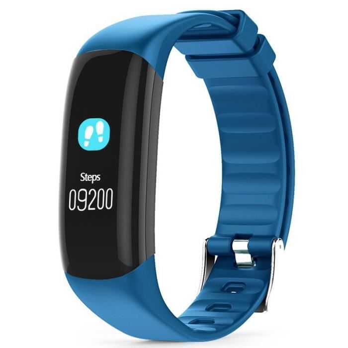 CELLYS - Bracelet connecté Bluetooth, fréquence cardiaque, suivi d'activité, notification, étanche Easyfit couleur - Bleu
