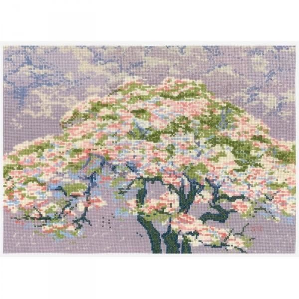Kit point de croix, Cerisier en Fleurs, DMC