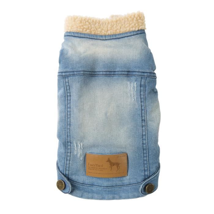 FUZZYARD Manteau Rebel Denim - 26-29 cm - Pour chien