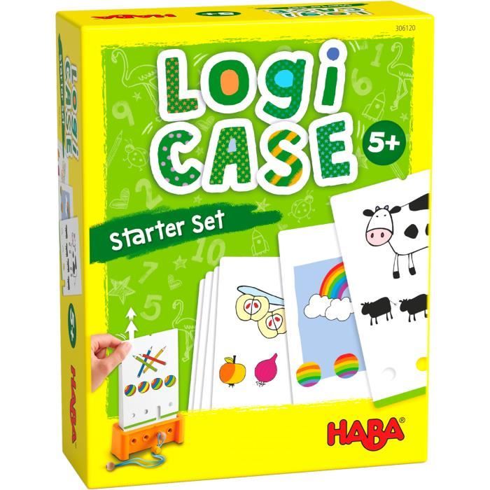 HABA - LogiCASE Starter Set 5+ - Jeu d'Énigmes pour Réflexion Logique et Concentration - 77 Énigmes par Kit - Enfants 5 ans et +