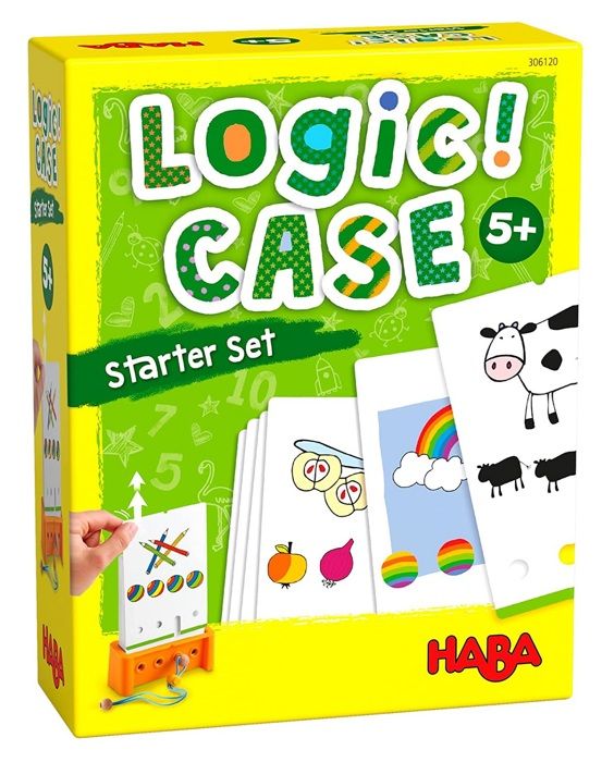 HABA - LogiCASE Starter Set 5+ - Jeu d'Énigmes pour Réflexion Logique et Concentration - 77 Énigmes par Kit - Enfants 5 ans et +