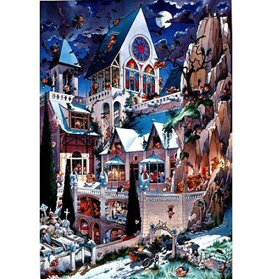 MERCIER Puzzle 2000 pièces Castle Of Horror - 68,8 x 96,6 cm