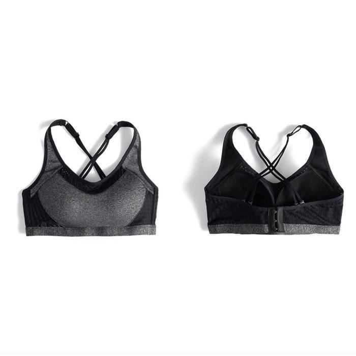 BRASSIERE DE SPORT - SOUTIEN-GORGE DE SPORT Nouvelles femmes Cross Back Ventilation Sports Sous-vêtements sommeil sans